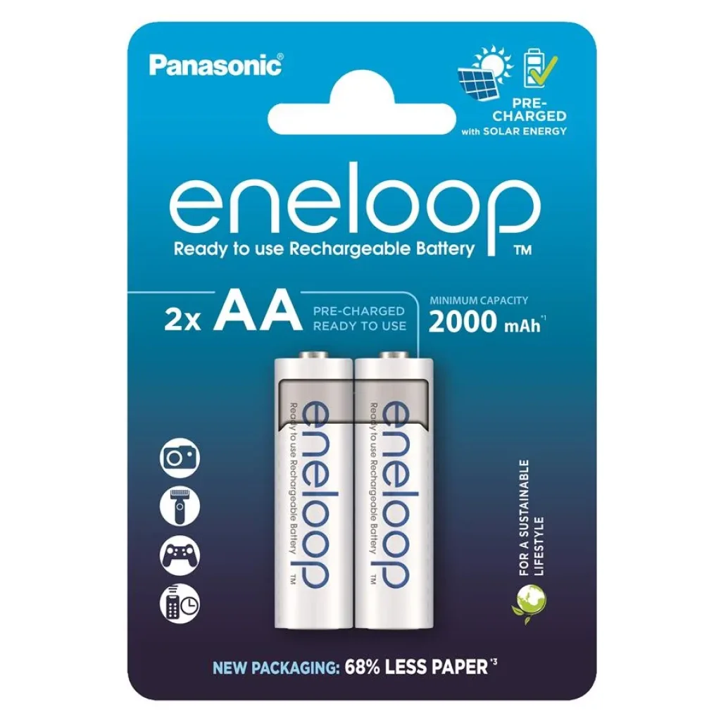 Акумулятор Panasonic Eneloop NI-MH AA 2000 мАг, 2 шт., BK-3MCDE/2CP UA